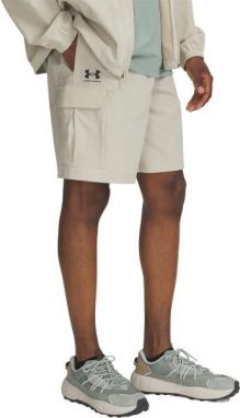 Under Armour VIBE WOVEN Pánske krátke nohavice, béžová, veľkosť L