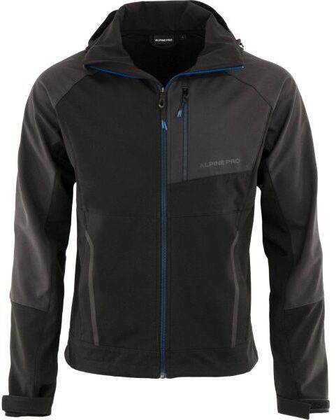 ALPINE PRO KIET Pánska outdoorová bunda, čierna, veľkosť