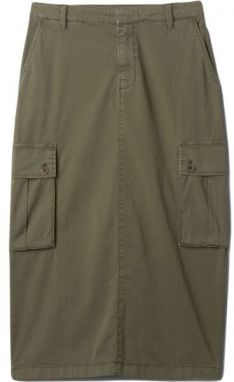 GAP UTILITY MIDI Dámska sukňa, khaki, veľkosť