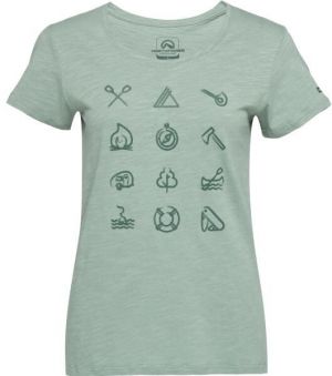 Northfinder CANDICE Dámske outdoorové tričko, svetlo zelená, veľkosť