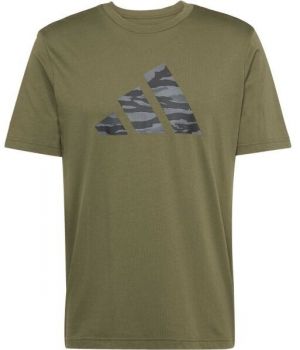 adidas M C CAMO LOGO TEE Pánske tričko, khaki, veľkosť