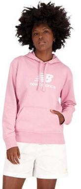 New Balance ESSENTIALS STACKED LOGO FRENCH TERRY HOODIE W Dámska mikina, ružová, veľkosť