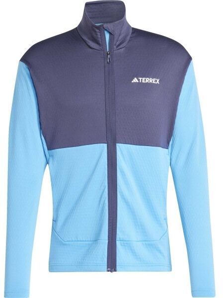 adidas TERREX MULTI LIGHT FLEECE FULL-ZIP Pánska bunda, svetlomodrá, veľkosť