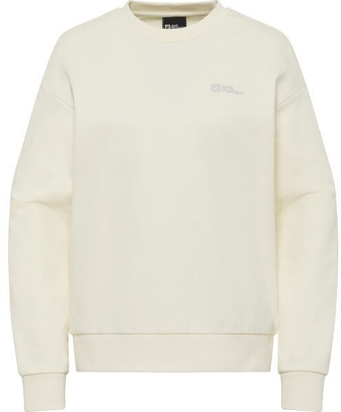 Jack Wolfskin ESSENTIAL CREWNECK W Dámska mikina, biela, veľkosť