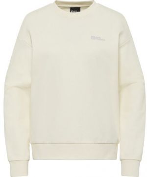 Jack Wolfskin ESSENTIAL CREWNECK W Dámska mikina, biela, veľkosť
