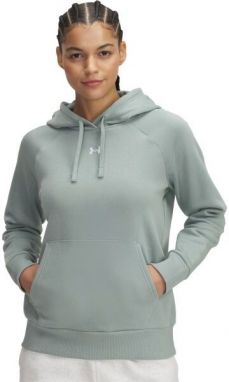 Under Armour RIVAL FLEECE HOODIE Dámska mikina, svetlo zelená, veľkosť M