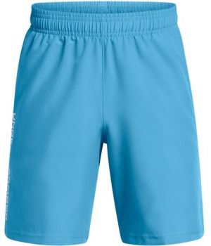 Under Armour WOVEN WORDMARK Chlapčenské krátke nohavice, svetlomodrá, veľkosť XS