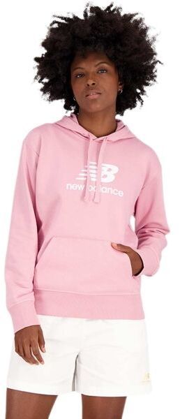 New Balance ESSENTIALS STACKED LOGO FRENCH TERRY HOODIE W Dámska mikina, ružová, veľkosť