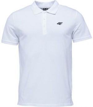 4F POLO SHIRT Pánske polo tričko, biela, veľkosť