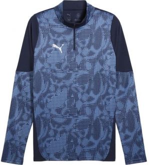 Puma TEAMCUP TRAINING 1/4 ZIP TOP Pánska športová mikina, modrá, veľkosť