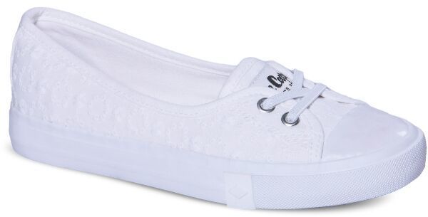 Lee Cooper CANVAS Dámske baleríny, biela, veľkosť