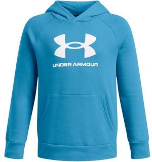 Under Armour RIVAL FLEECE BL HOODIE Chlapčenská mikina, svetlomodrá, veľkosť M