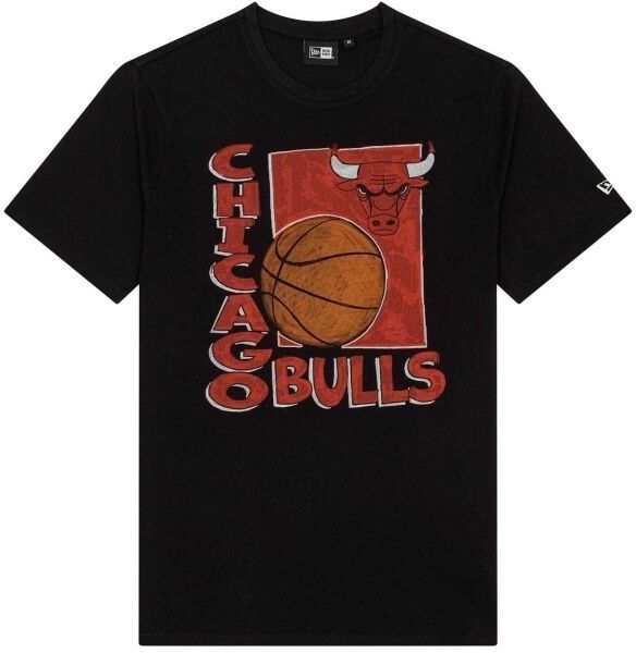 New Era CHICAGO BULLS NBA WORDMARK Pánske tričko, černá, veľkosť