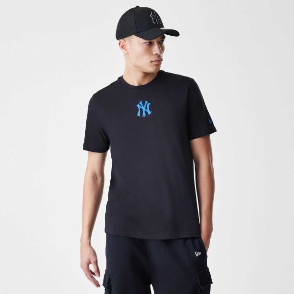New Era NEW YORK YANKEES MLB LOGO Pánske tričko, čierna, veľkosť