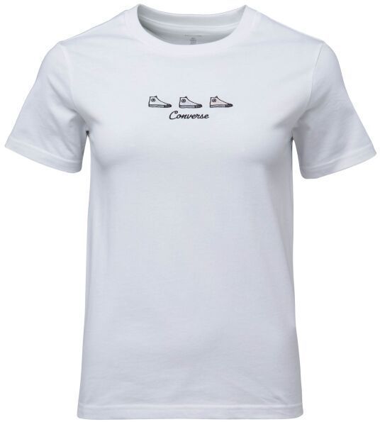 Converse CHUCK TAYLOR GRAPHIC Dámske tričko, biela, veľkosť