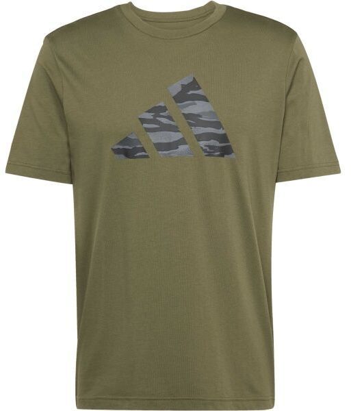 adidas M C CAMO LOGO TEE Pánske tričko, khaki, veľkosť