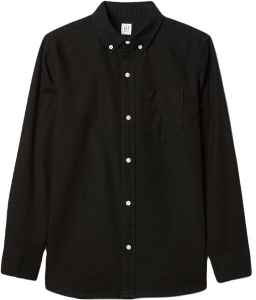 GAP FA24 LS OXFORD Chlapčenská košeľa, čierna, veľkosť