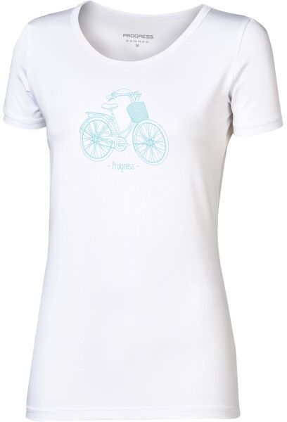 PROGRESS SASA CITYBIKE Dámske bambusové tričko, biela, veľkosť