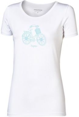 PROGRESS SASA CITYBIKE Dámske bambusové tričko, biela, veľkosť
