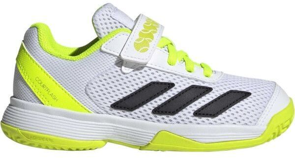 adidas COURTFLASH K COMFORT CLOSURE Detská tenisová obuv, biela, veľkosť