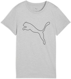 Puma W TAD ESSENTIAL HEATHER LOGO TEE Dámske tričko, sivá, veľkosť