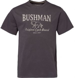 BUSHMAN BAFALE Pánske tričko, tmavo sivá, veľkosť
