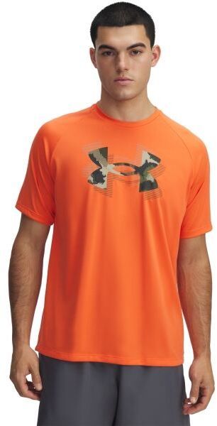 Under Armour TECH PRINT FILL Pánske tričko, oranžová, veľkosť L