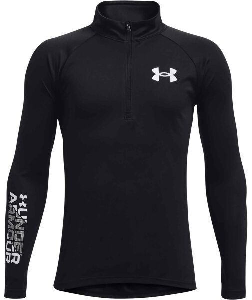 Under Armour TECH BL 1/2 ZIP Chlapčenské tričko, čierna, veľkosť XL