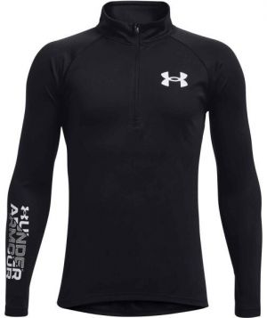 Under Armour TECH BL 1/2 ZIP Chlapčenské tričko, čierna, veľkosť XL
