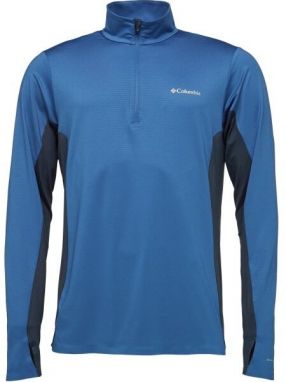 Columbia THREE PITCH HALF ZIP Pánske tričko, modrá, veľkosť