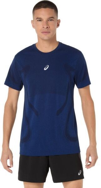 ASICS ROAD SEAMLESS SS TOP Pánske bežecké tričko, modrá, veľkosť