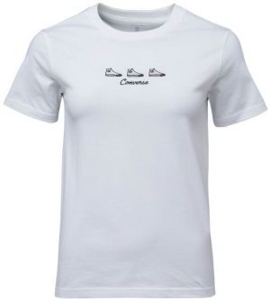 Converse CHUCK TAYLOR GRAPHIC Dámske tričko, biela, veľkosť