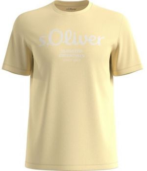 s.Oliver LOGO T-NOOS Pánske tričko, žltá, veľkosť