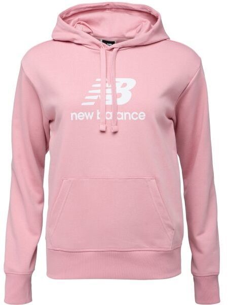 New Balance ESSENTIALS STACKED LOGO FRENCH TERRY HOODIE W Dámska mikina, ružová, veľkosť
