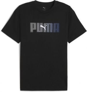 Puma ESSENTIALS LOGO LAB TEE Pánske tričko, čierna, veľkosť