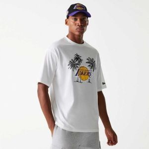 New Era LA LAKERS NBA PALM TREE Pánske tričko, biela, veľkosť