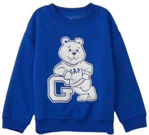 GAP LOGO ACT CREW Detská mikina, modrá, veľkosť 2Y