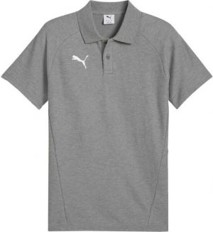 Puma TEAMEVOSTRIPE POLO Pánske polo tričko, sivá, veľkosť