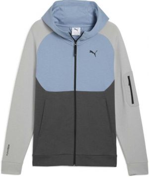 Puma TECH FULL ZIP HOODIE DK Pánska mikina, tmavo sivá, veľkosť