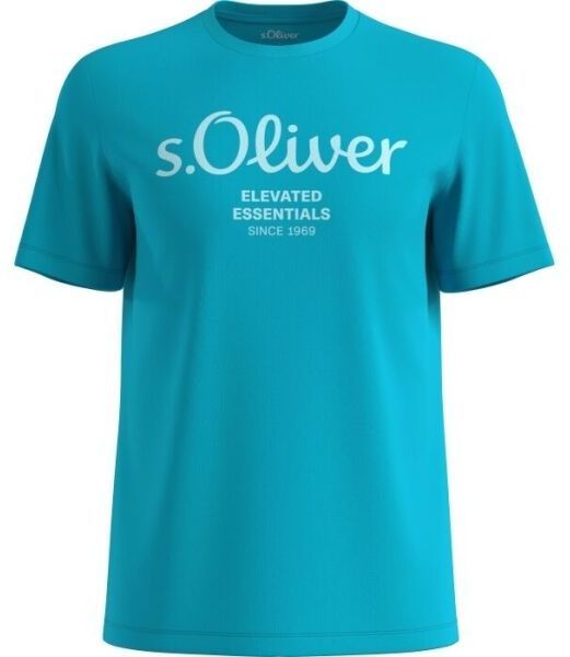 s.Oliver LOGO T-NOOS Pánske tričko, tyrkysová, veľkosť