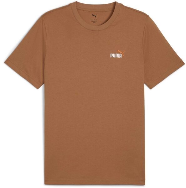 Puma ESSENTIALS 2COLOR SMALL NO 1 LOGO TEE Pánske tričko, hnedá, veľkosť