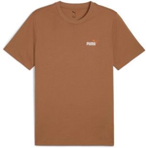 Puma ESSENTIALS 2COLOR SMALL NO 1 LOGO TEE Pánske tričko, hnedá, veľkosť