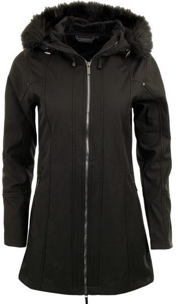 ALPINE PRO CRADA Dámsky softshellový kabát, čierna, veľkosť