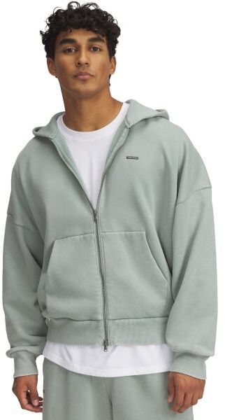 Under Armour ICON HEAVYWEIGHT WASH Pánska mikina, svetlo zelená, veľkosť S