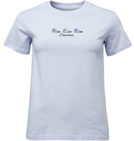 Converse CHUCK TAYLOR GRAPHIC Dámske tričko, fialová, veľkosť