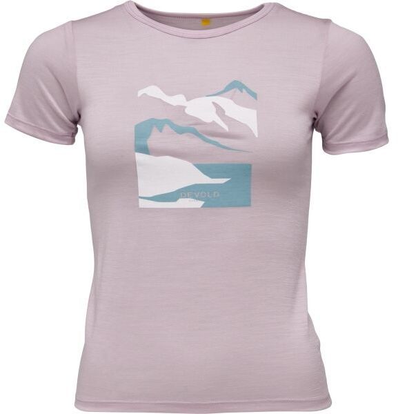 Devold MOLNES MERINO Detské merino tričko, ružová, veľkosť 12Y