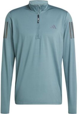 adidas OWN THE RUN HALF-ZIP Pánske bežecké tričko, tyrkysová, veľkosť