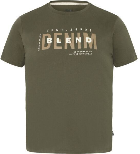 BLEND BHKIMAN Pánske tričko, khaki, veľkosť XXL