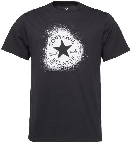 Converse CHUCK DISTORT SPRAY PAINT TEE Pánske tričko, čierna, veľkosť