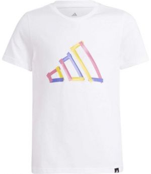 adidas BIG LOGO TEE Chlapčenské tričko, biela, veľkosť